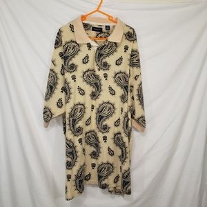 Vintage Gant Pique Polo w/ Paisley